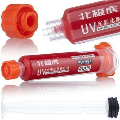 Rosfix UV-Soldermaske Rot 10ml – Isolierend & Schnellhärtend | PCB-Schutz
