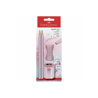 FABER-CASTELL Grip Sparkle Bleistift-Set B rose metallic 1 Set