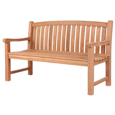 deVries Gartenbank "WOODIE" aus Teakholz ergonomische Sitzfläche 150x57x94 cm