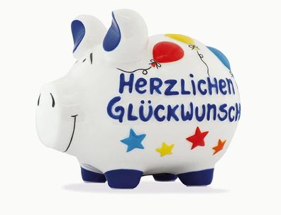 Sparschwein Company Sparschwein "Herzlichen Glückwunsch" B12,5×H9×T9