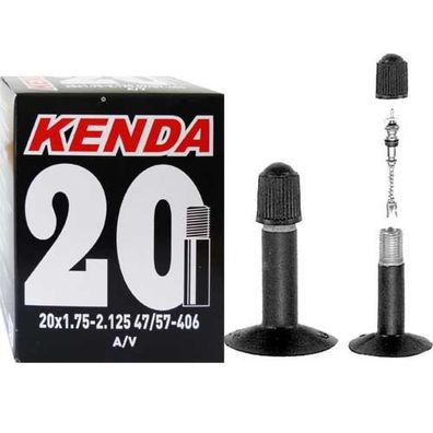 Kenda Fahrradschlauch 20x1.75-2.125 AV35 47-57/406 ETRTO 516307 Â? hochwertiger Butyl
