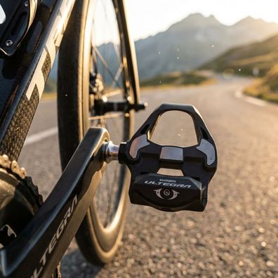 Shimano Pedal Ultegra PD-R8000 SPD-SL Schwarz Pedal - Rennradpedal mit 4 mm Achsverlä