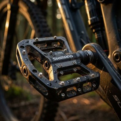 Shimano Pedal PD-GR500 Schwarz Flat Pedal - stabiler Plattformkörper fér Trail- und A