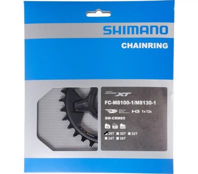 Shimano Kettenblatt DEORE XT FC-M8100/8120/8130 28 Zähne - präziser Antrieb fér moder