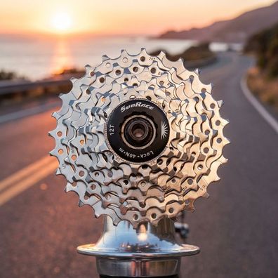 SunRace CSR63 7-fach Kassette 12-24 Zähne, Road, Shimano-kompatibel, präzise Gangabst