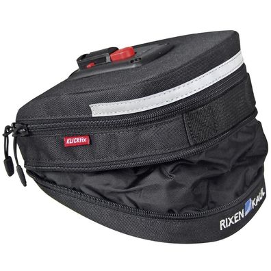 KLICKfix Satteltasche Micro 200 Expandable, schwarz, 1,5-2 Liter, 16ß19ß12 cm, inkl.