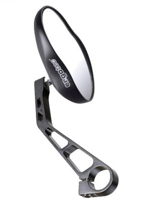 Ergotec M-99 Fahrradspiegel Alu schwarz, 121x78-66mm, 360Â° drehbar, E-Préfzeichen, f