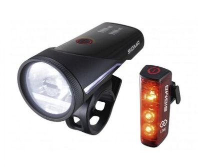 Sigma Licht Sigma Set Aura 100 USB Blaze Link 100 Lux LED Akku - Fahrradbeleuchtungss