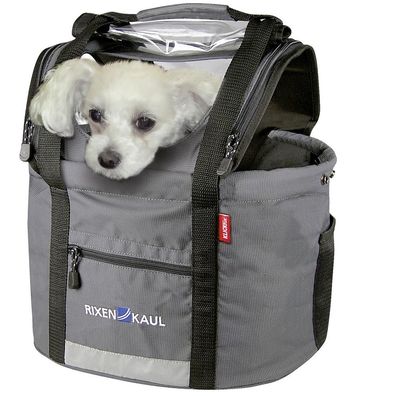 Rixen & Kaul KLICKfix Hundetasche DOGGY, 24 Liter, grau/schwarz, fér Hunde bis 7 kg,
