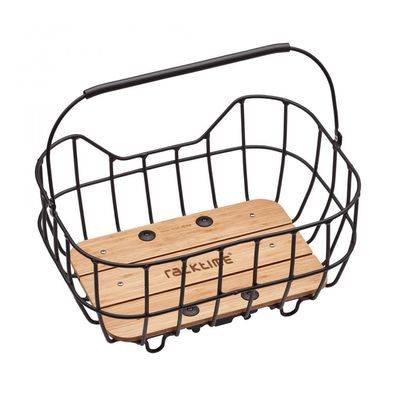 Racktime Baskit Breeze Fahrradkorb schwarz, 25 l Volumen, Maße 47,4x24,1x35 cm, stabi