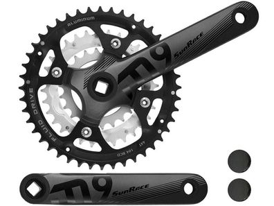 SunRace FCM914 Kurbelsatz 44-32-22 Zähne 175mm 3x7/8/9-fach Schwarz