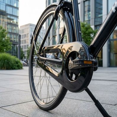 Hebie Kettenschutz 317 schwarz glänzend - fér 38 Zähne, Kunststoff