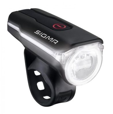 Sigma Aura 60 USB LED-Akku-Frontleuchte - 60 Lux, StVZO, 3 Modi, mit Light Guide, sil