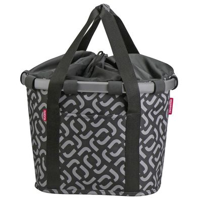 KLICKfix Fahrradkorb Bikebasket Reisenthel signature black 28x26x35 cm - Abnehmbare F