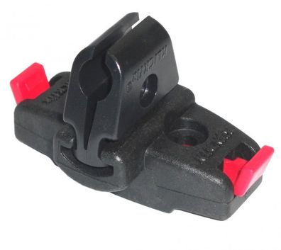 KLICKfix Satteladapter mit Seilschlosshalter, schwarz, fér Seil- und Kabelschlösser ß