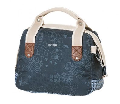 Basil Lenkertasche Boheme City Bag indigo blau mit Reißverschluss 8 Liter