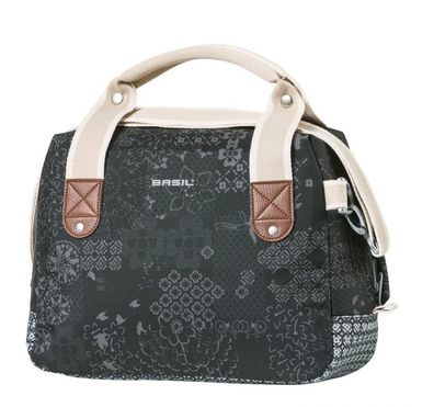 Basil Lenkertasche Boheme City Bag charcoal mit Reißverschluss 8 Liter