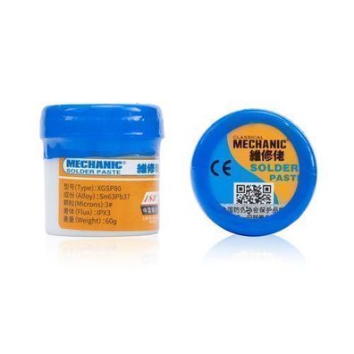Rosfix Lötpaste XGSP80 – Sn63/Pb37, 183°C, No Clean | 60g, 25–38 µm