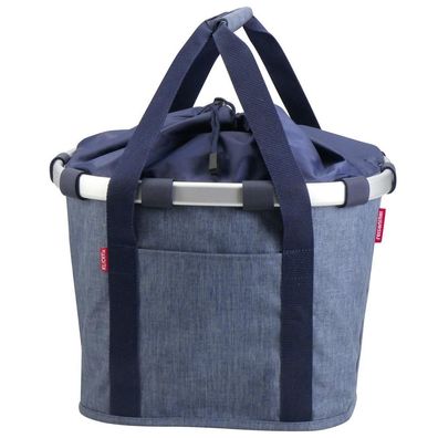 KLICKfix Bikebasket Reisenthel twistblue Fahrradkorb 28x26x35 cm - Abnehmbare Fahrrad