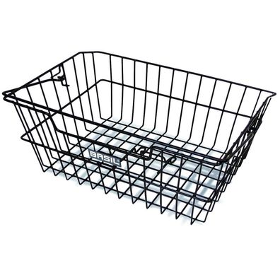 Basil Hinterradkorb Cairo schwarz - 41 x 31 x 17 Zentimeter, Stahlkorb weitmaschig, P