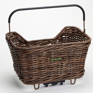 Racktime Baskit Willow Fahrradkorb 20 L braun 43x31x24,5 cm, Korb mit Snapit Adapter,