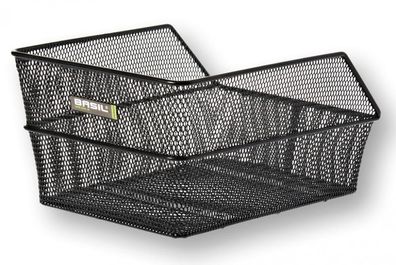 BASIL Schultaschenkorb Cento S schwarz - engmaschiger Fahrradkorb 36x26x18 cm aus Sta