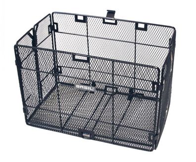 Basil Rad-Klapp-Korb Catania 33x23x20cm schwarz engmaschig