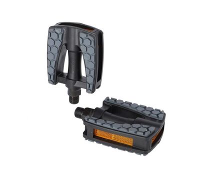 XLC Kinder-/Jugendpedal schwarz grau 9/16 Reflektor