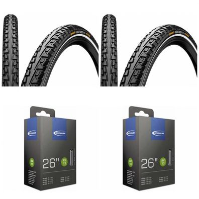2x Reifen Continental Conti Ride Tour 26x1.75 + 2 x Schlauch Schwalbe AV13 40mm