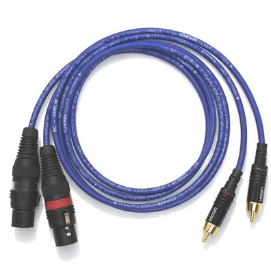 Sommercable -Goblin- Adapterkabel XLR female auf Cinch - Kompakt. Klangstark. Blau