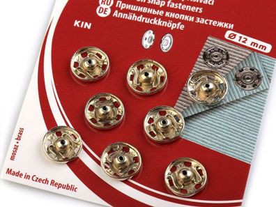 Druckknöpfe 12 mm gold