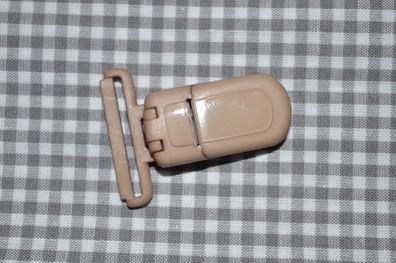 Clip für Schnullerkette Speichelfest hellbraun