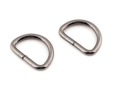 D-Ring 20 mm offen hematit
