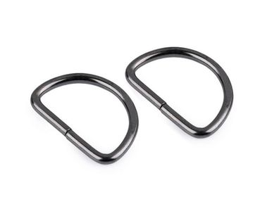 D-Ring 25 mm offen hematit