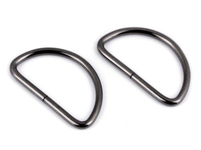 D-Ring 40 mm offen hematit