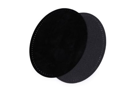 Bügelflicken Velours perforiert Schwarz 6