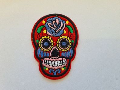 Applikation/Bügelbild Totenkopf Bunt