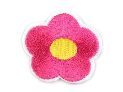 Applikation/Bügelbild Blume 3cm pink