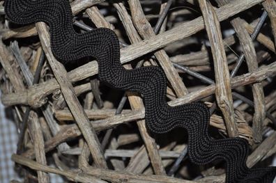 Zackenlitze 1,5cm dunkelbraun breit