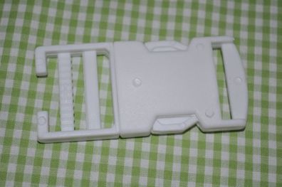Steckschnalle 30 mm weiß gerade offen