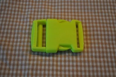 Steckschnalle 30 mm neon gelb