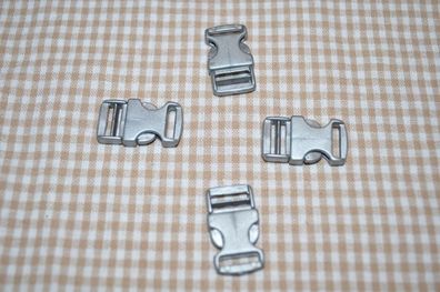 Steckschnalle 10 mm silber