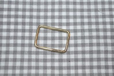 Viereck Ring glänzend Gold 13x20mm