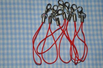 Handyanhänger mit Karabinerhaken rot
