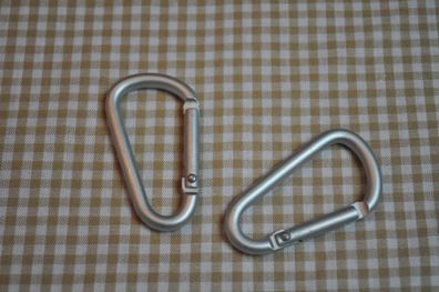 Karabinerhaken 25 x 45 mm Silber