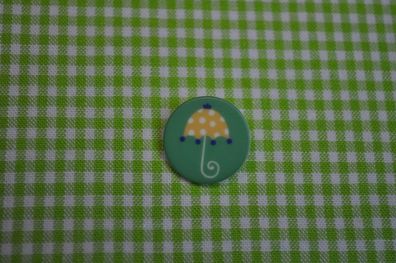 Knopf Tante Ema Regenschirm Grün