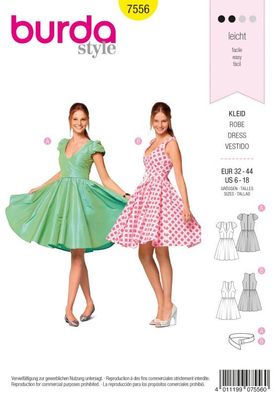 Schnittmuster Kleid Burda 7556