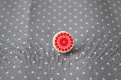 Knopf Tante Ema Blumen klein rot