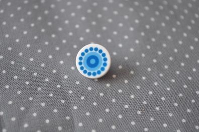 Knopf Tante Ema Blumen klein blau