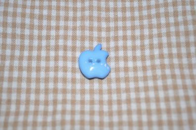 Knopf 17mm 2-Loch Bitten Apple klein hellblau